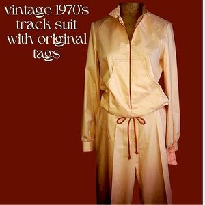 Vintage 1970’s - Jody T of California- tracksuit- original tags- peach color